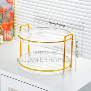 Luxury 2 Tier Round Serving & Storage Tray