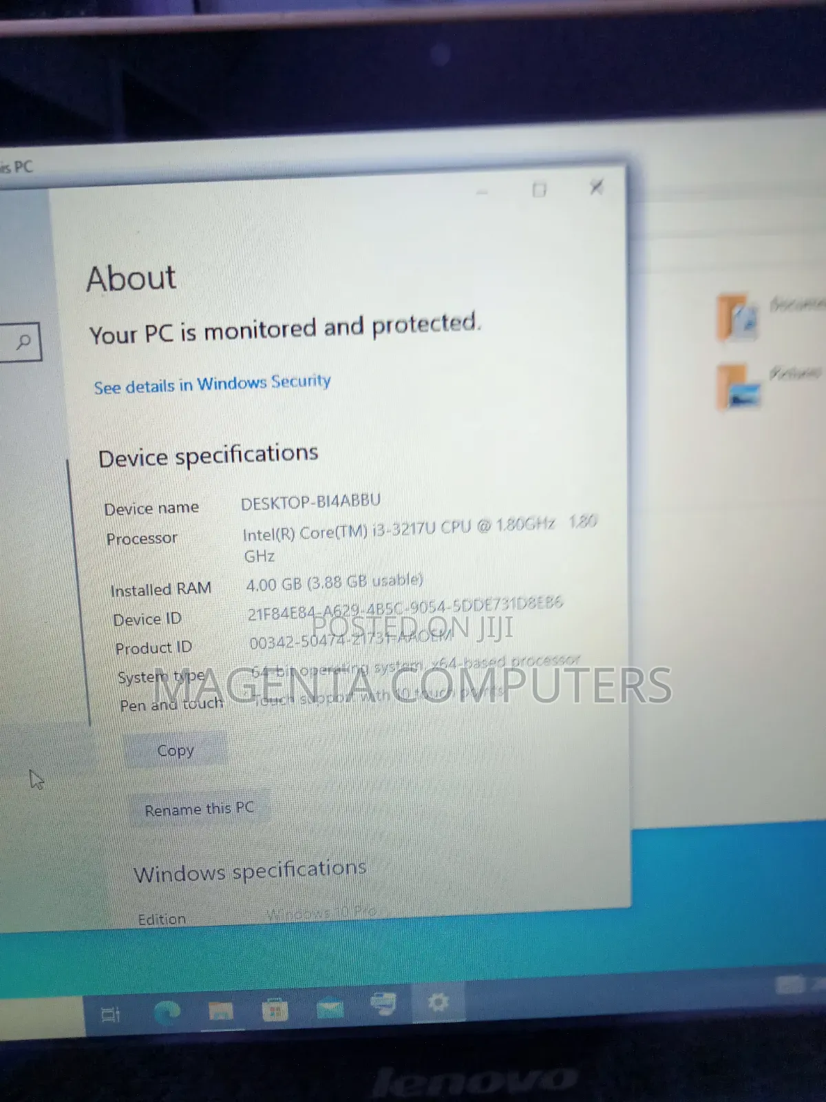 Laptop Lenovo 4GB Intel Core i3 HDD 500GB