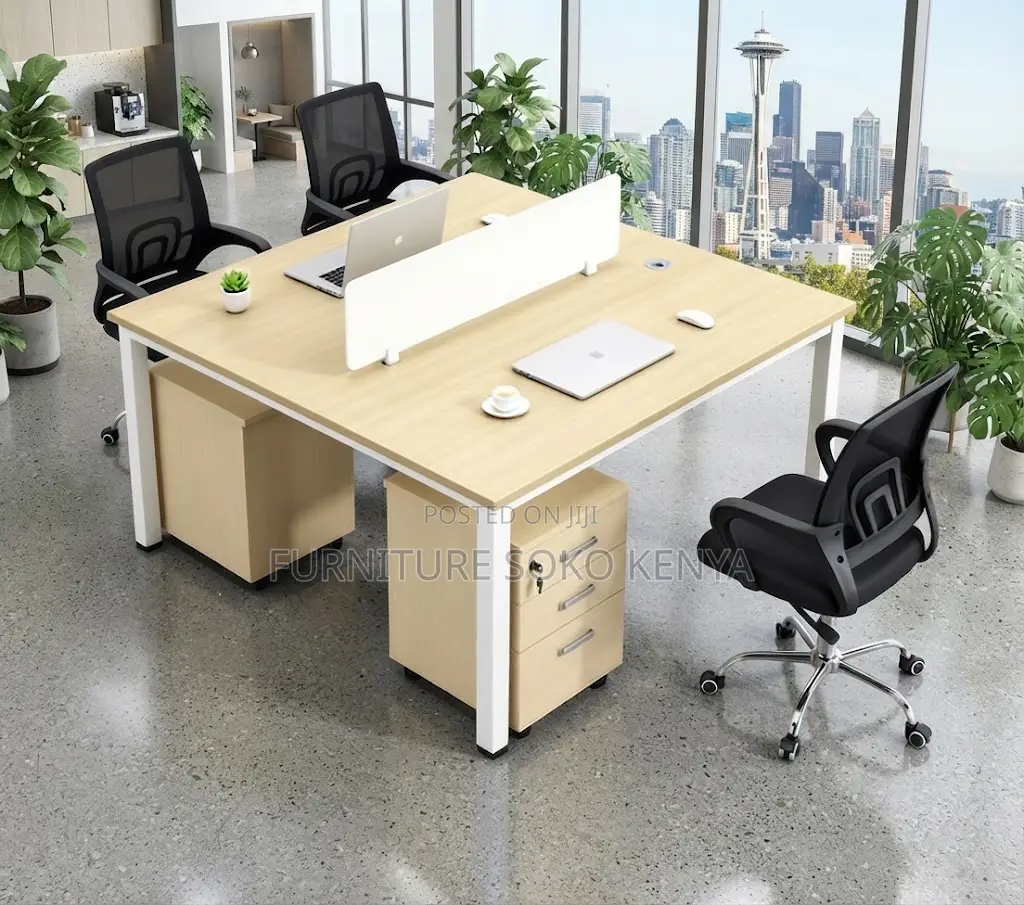 Staff Office Table | Two Users Open Workstation Table