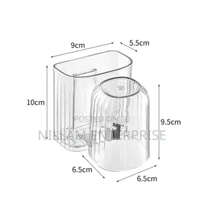 Luxury Wall-Mounted Toothbrush & Mouthwash Cup Holder