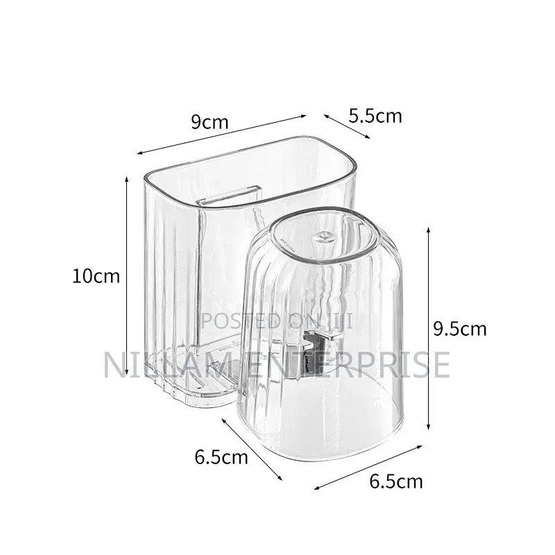 Luxury Wall-Mounted Toothbrush & Mouthwash Cup Holder