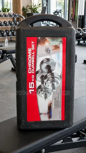 15KG Chrome Dumbbell Set for Home Gym Strength Training