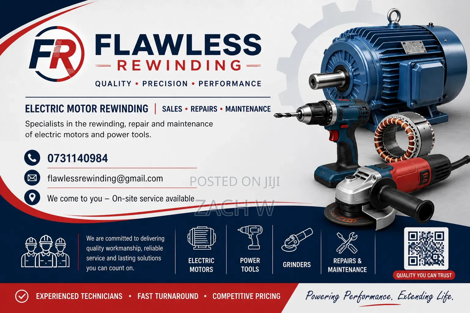 Motor Rewinding, Power Tools Repair and Spares