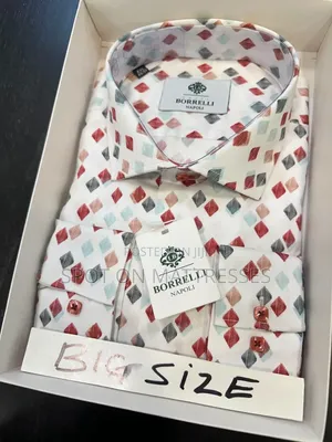 Varicoloured Pure Cotton Shirts for Men. Big Sizes. We Deliver!