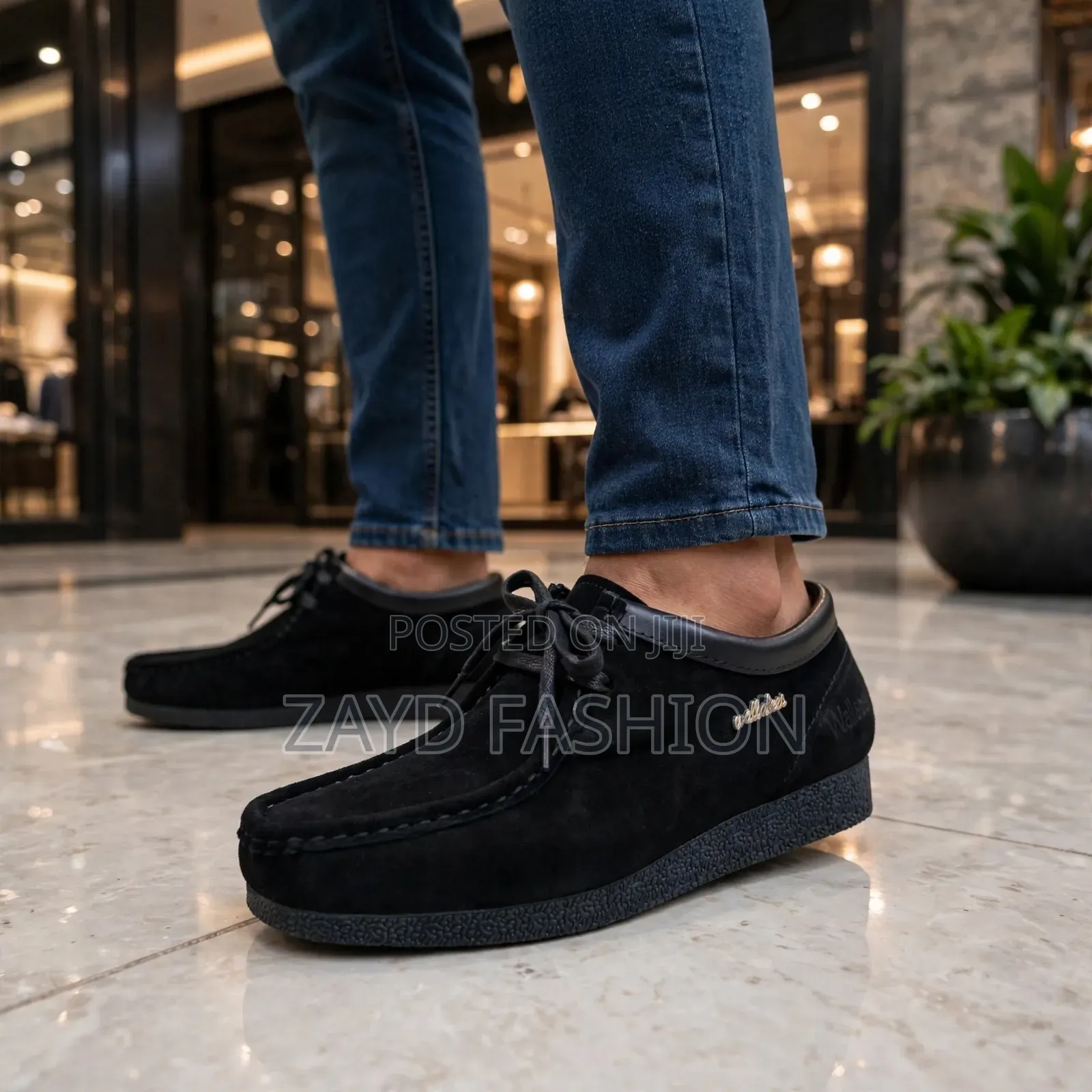 Black Suede Wallabees