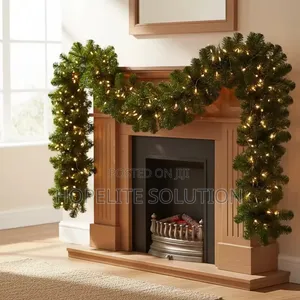 Predecorated Green Garland With Inbuilt Light