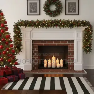 Predecorated Green Garland With Inbuilt Light