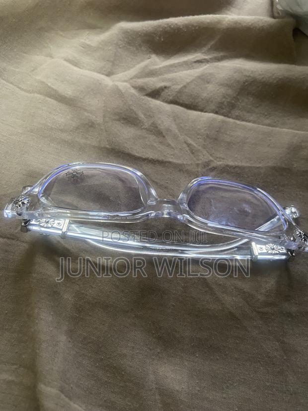 Clear Silver Chrome Heart Glasses