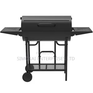 Double Sided Charcoal Barrel BBQ Grill