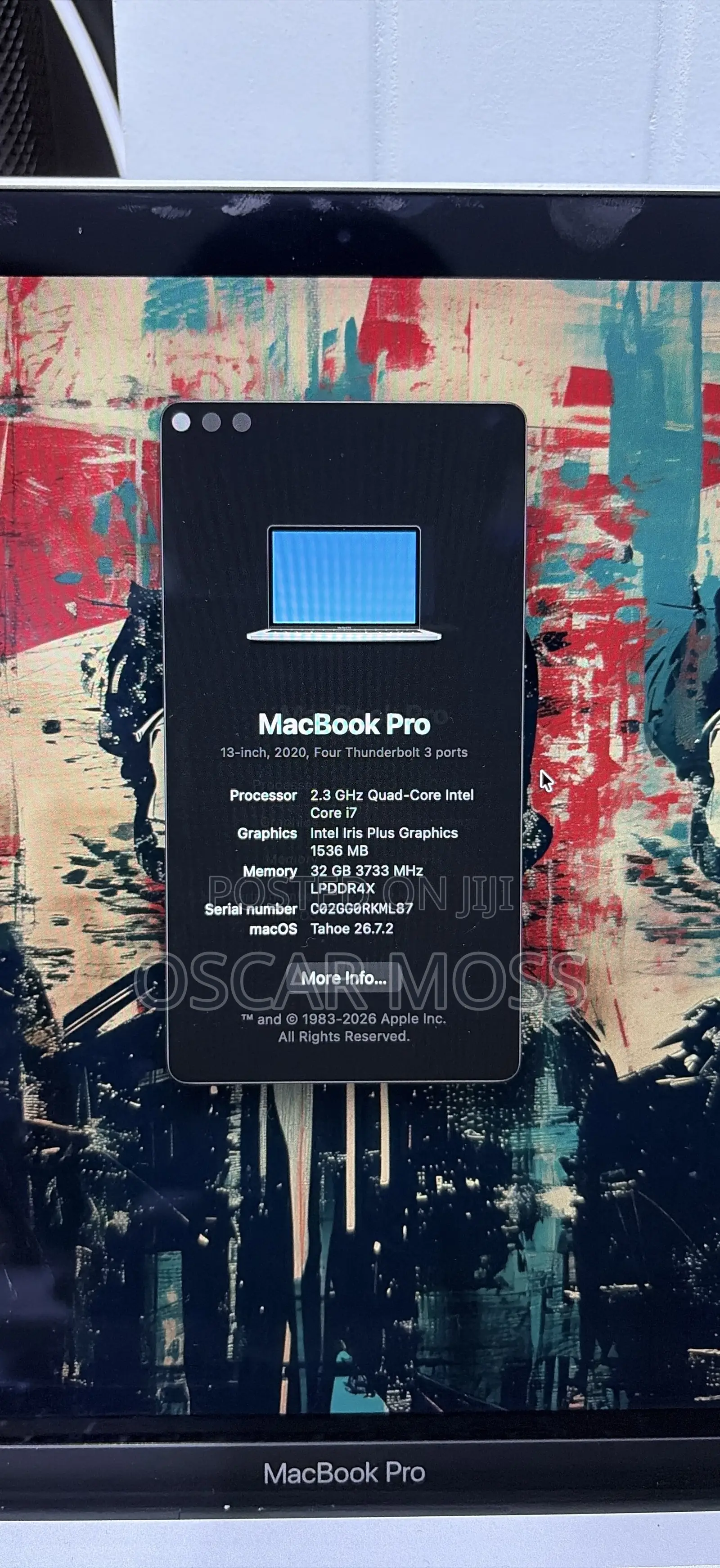 New Laptop Apple MacBook Pro 32GB Intel Core i7 SSD 512GB