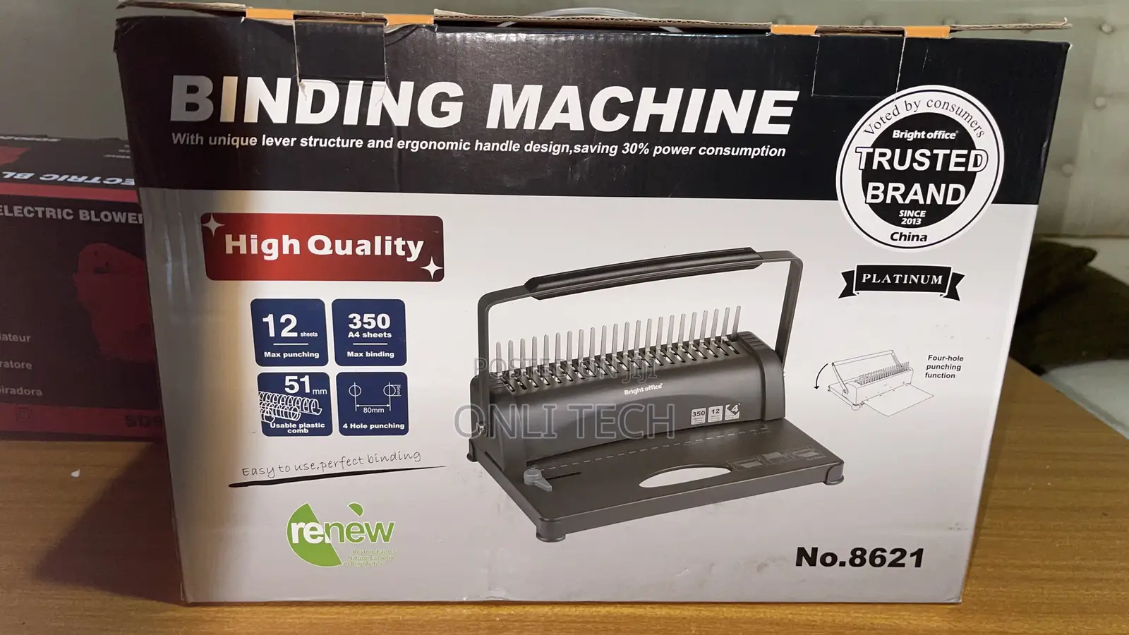 Bright Office 8621 Manual Comb Binding Machine