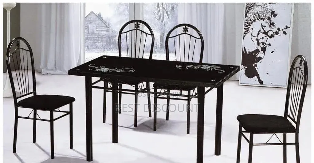 4 Chairs Dining Table Set