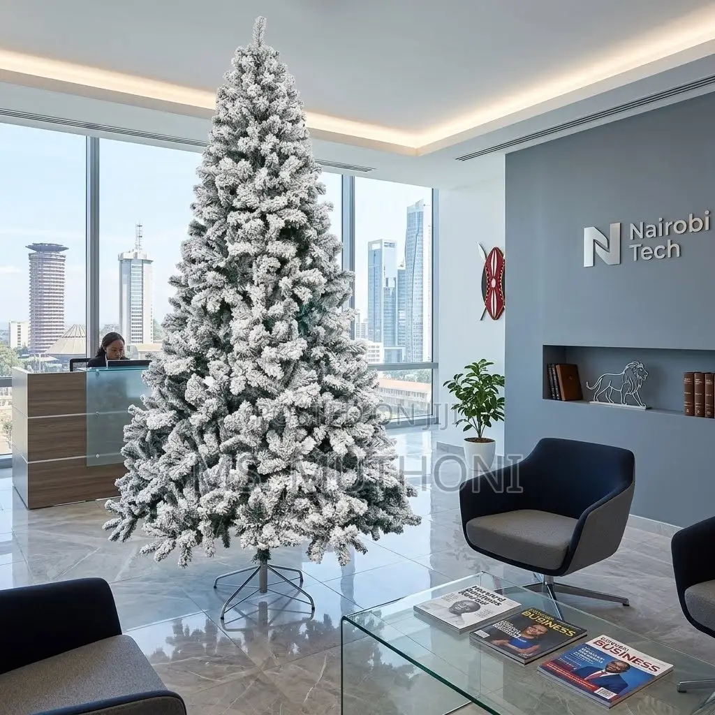 Thick, Lush Branches Snowy Mountain Pine Christmas Tree (6,7 & 8 Ft)