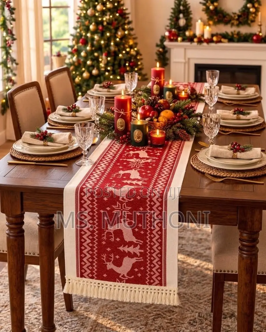 240CM Christmas Reindeer Table Runner 