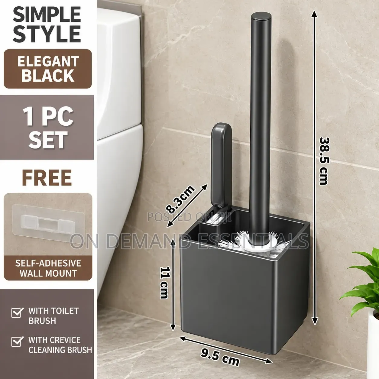 2-in-1 Wall-Mounted Toilet Cleaning Set