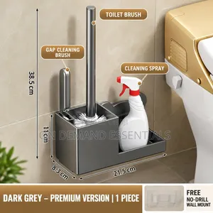 3-in-1 Wall-Mounted Toilet Cleaning Set