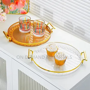 Luxury Round Serving & Storage Tray