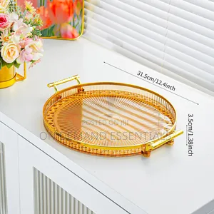Luxury Round Serving & Storage Tray