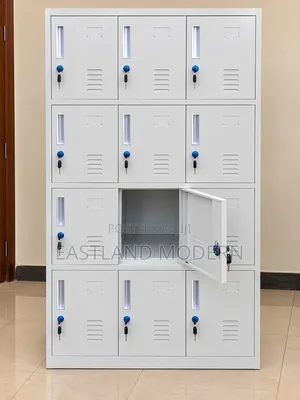 12-Door Metallic Locker Cabinet