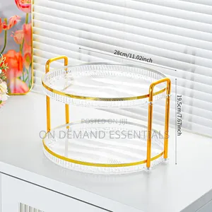 Luxury 2 Tier Round Serving & Storage Tray