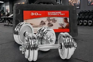 30kg Chrome Dumbbells Set With Storage Case