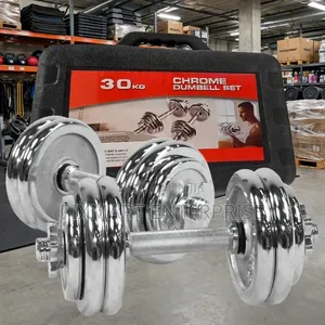 Heavy Duty 30kg Chrome Dumbbells Set for Home Gym