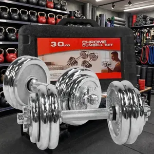 Premium Chrome Dumbbells 30kg Set With Protective Case
