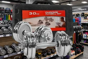 30kg Chrome Dumbbells for Bodybuilding and Fitness Training