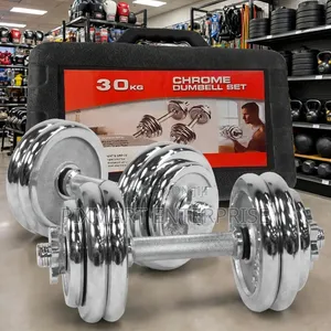 30kg Chrome Dumbbell Set With Convenient Carry Case