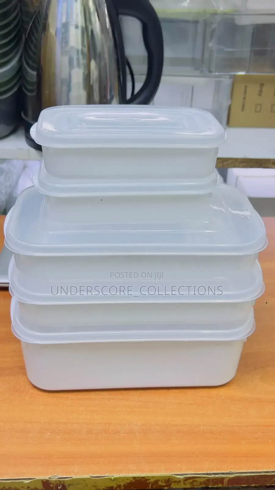 5pcs Set Freezer /Fridge Stackable Food Storage Containers