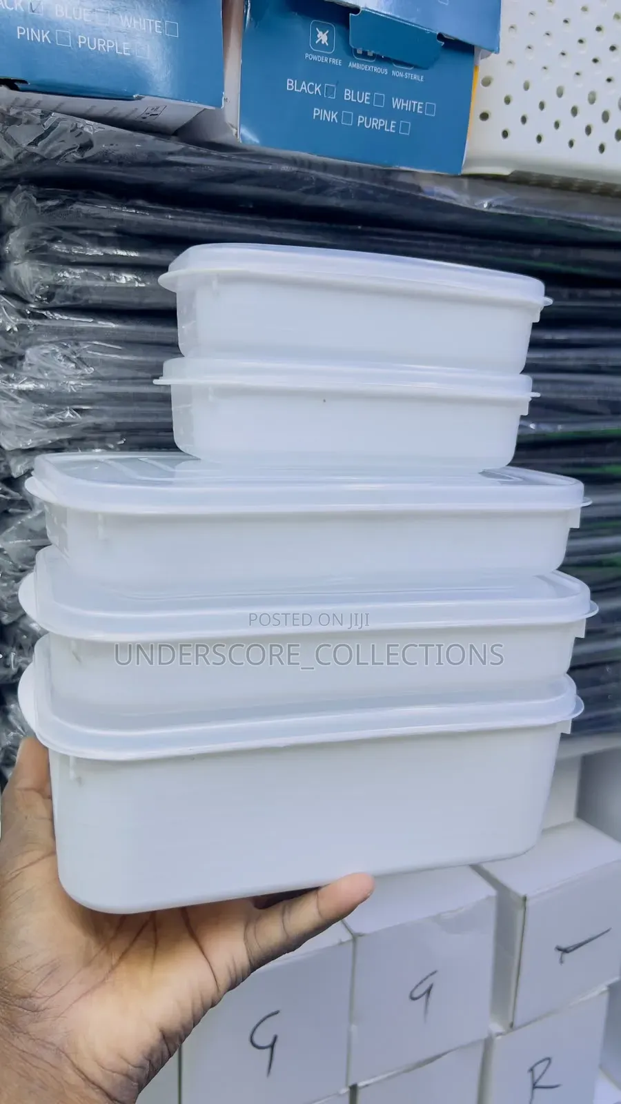 5pcs Set Freezer /Fridge Stackable Food Storage Containers