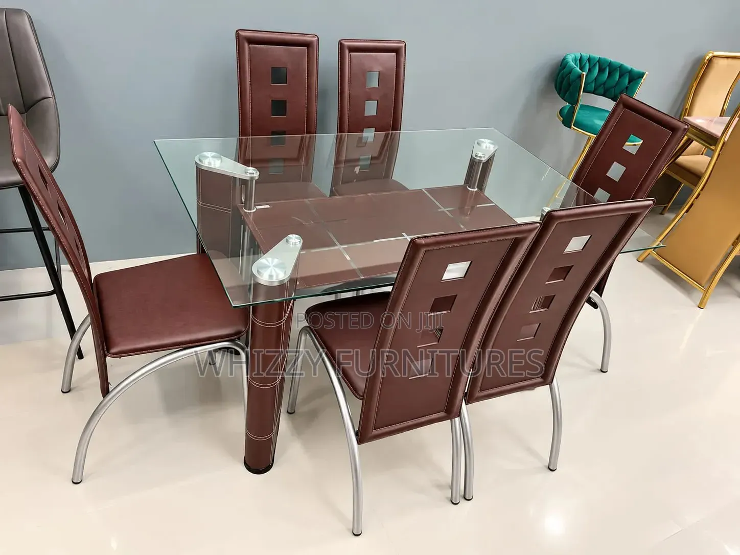 Brown Leather Dining Chairs With Glass Table