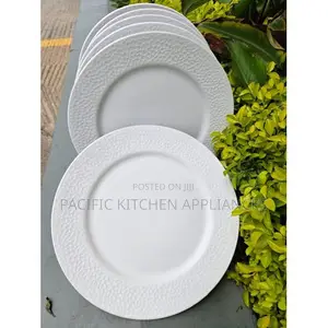 Elegant 6-Piece White Ceramic Plate Set