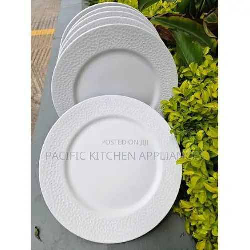 Elegant 6-Piece White Ceramic Plate Set