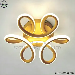 Modern Gold Loop Led Ceiling Light