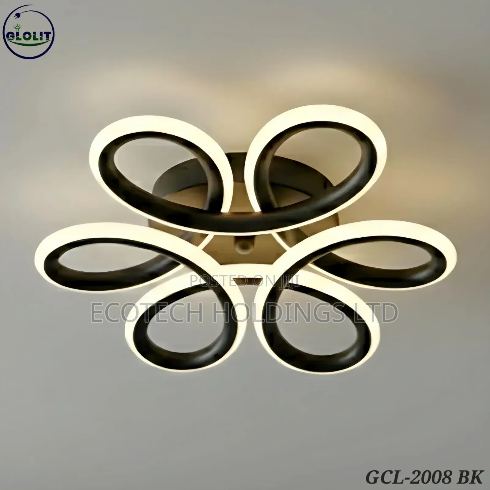 Modern Black Loop Led Ceiling Light
