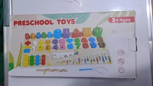 Pre~school Wooden Toys. Numbers and Shapes