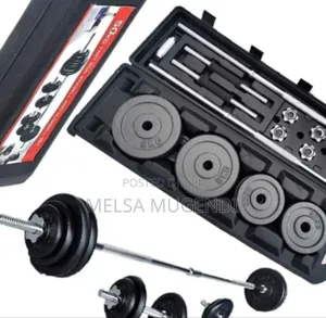 50KG Adjustable Cast Iron Dumbbell and Barbell Set