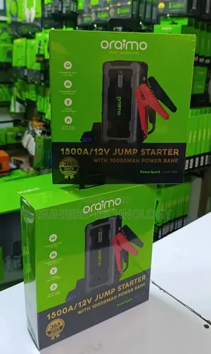 Oraimo Powerspark Ojs-7100 1500a/12v Jump Starter With 10000mah Power.