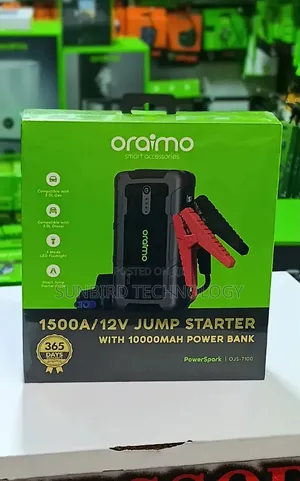 Oraimo Jump Starter With 10,000mah Powerbank 1500a/12v Ojs-7100
