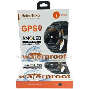 HainoTeko GPS-1 - GPS, AMOLED, Torch, Waterproof, 3 Straps.
