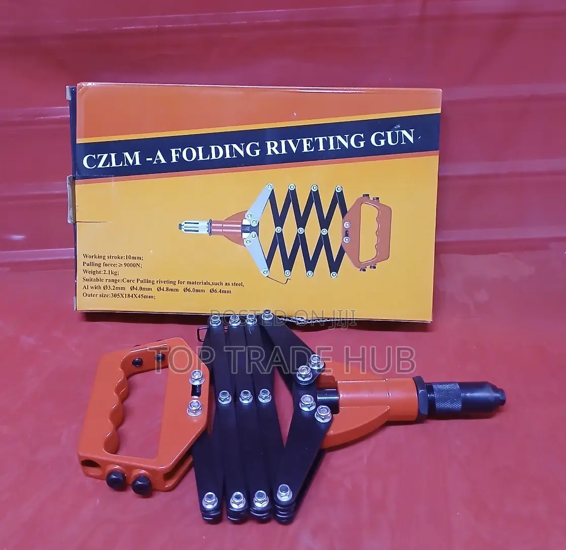 Red Folding Hand Riveting Gun