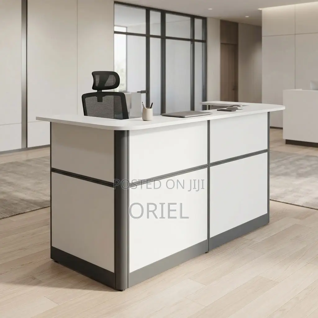Office Reception Desk : Reception Workstation Desk - 1.6M White