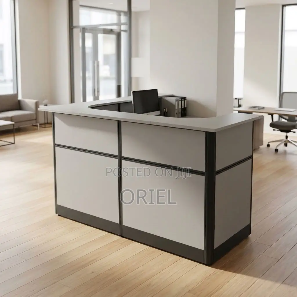 Office Reception Desk : Reception Workstation Desk - 1.6M White