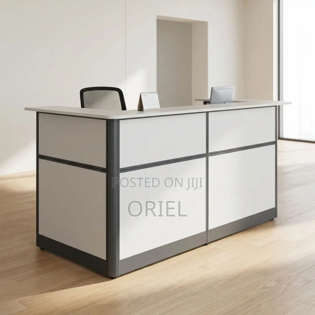 Office Reception Desk : Reception Workstation Desk - 1.6M White