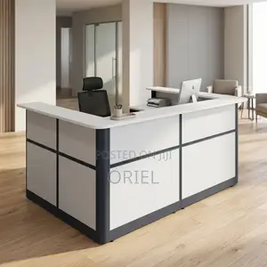 Office Reception Desk : Reception Workstation Desk - 1.6M White