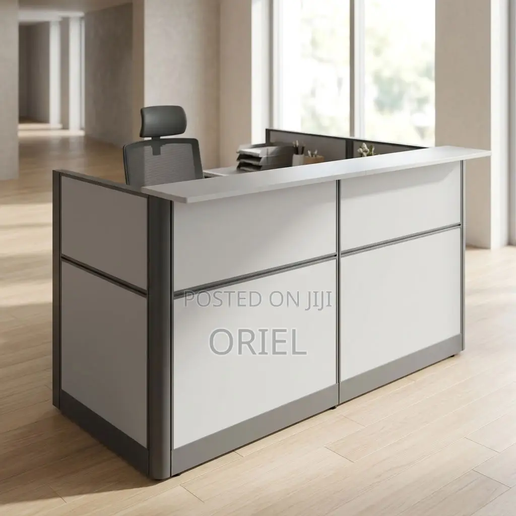 Office Reception Desk : Reception Workstation Desk - 1.6M White