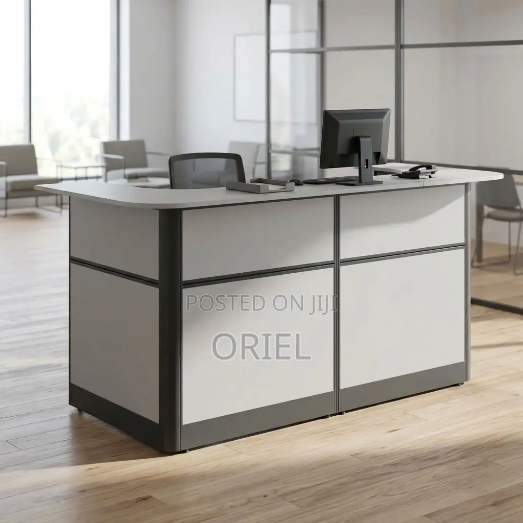 Office Reception Desk : Reception Workstation Desk - 1.6M White
