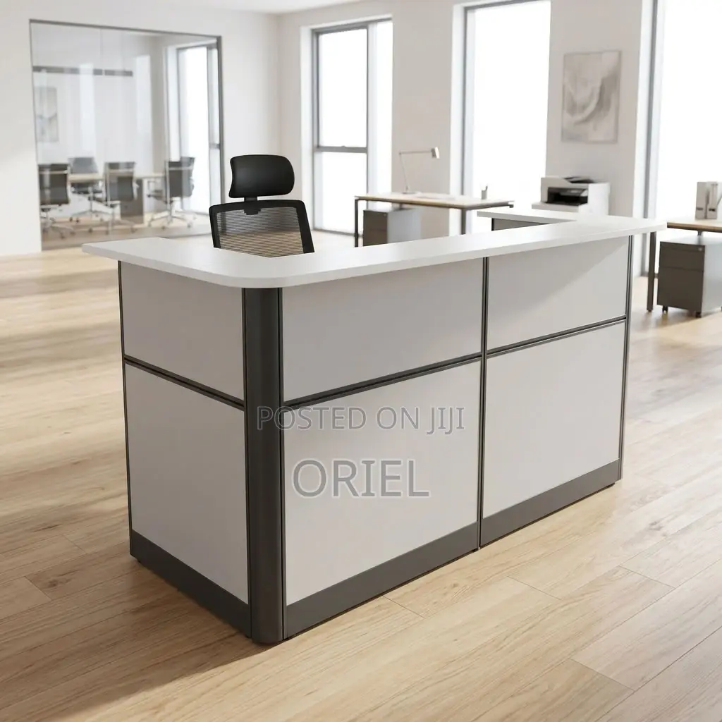 Office Reception Desk : Reception Workstation Desk - 1.6M White