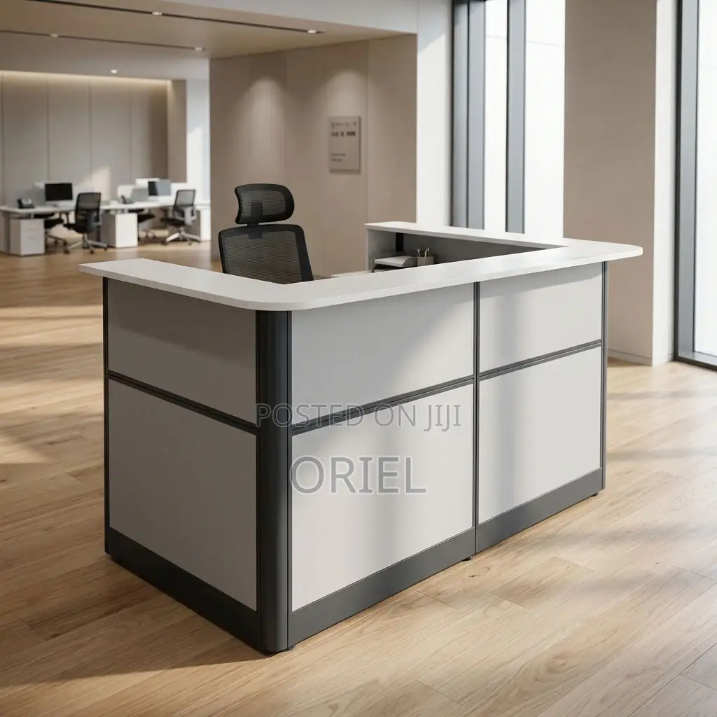 Office Reception Desk : Reception Workstation Desk - 1.6M White